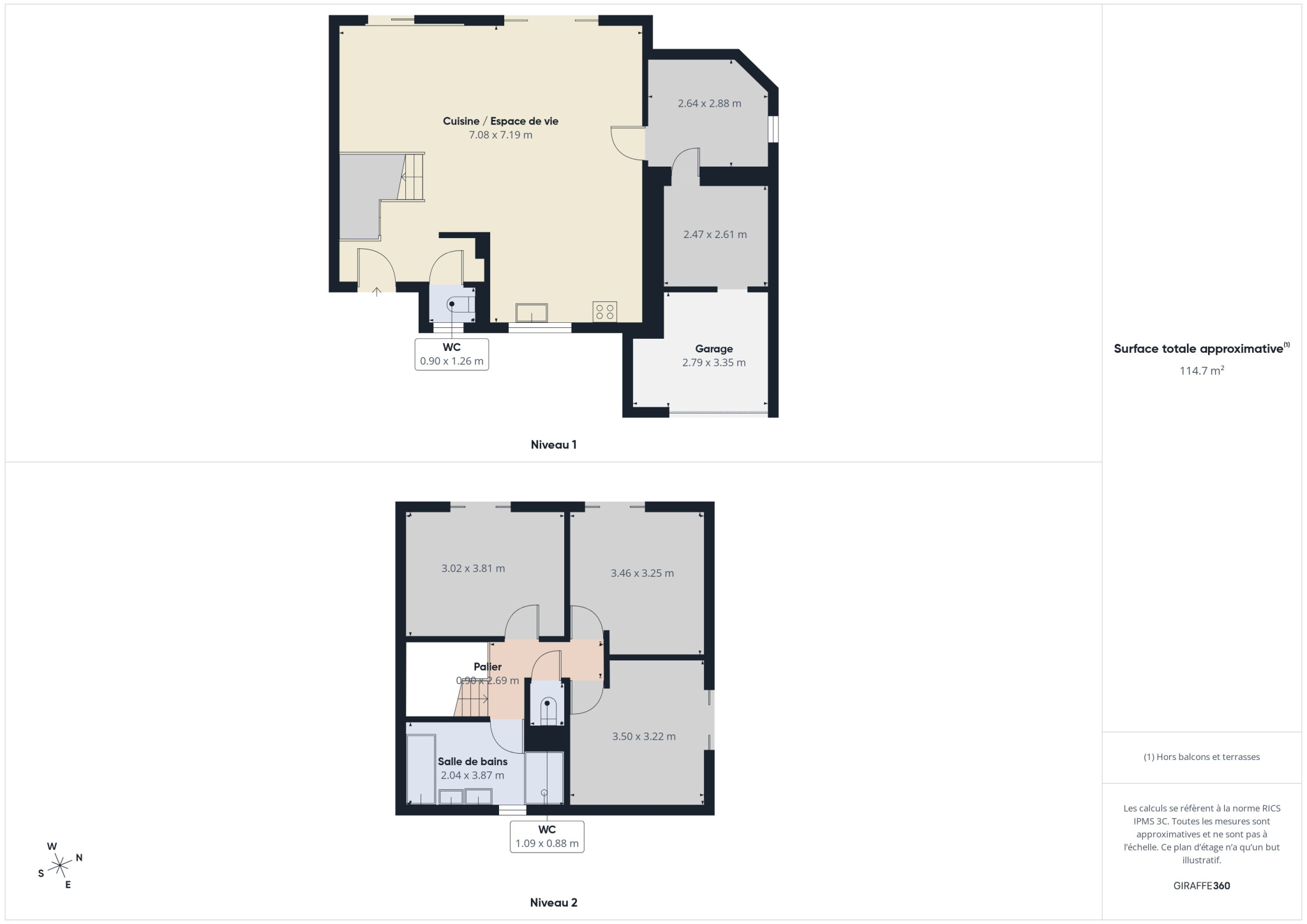 Maison / Villa de 97 m2 comprenant 5 pièces
